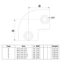 Doos Kniestuk 90°-E / 48,3 mm (25 stuks)